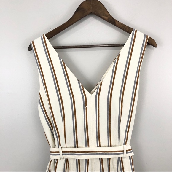 Madewell Cream Stripe Pull On Jumpsuit - Picture 8 of 12